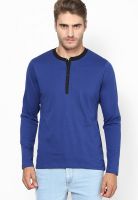 FREECULTR Blue Henley T Shirt