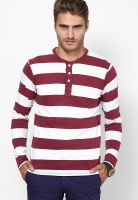 FREECULTR Maroon Henley T Shirt