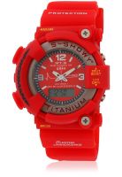 Fluid Fs202-Rd01 Red/Red Analog & Digital Watch