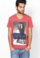 Forca By Lifestyle Red V Neck T Shirt