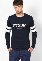French Connection Navy Blue Round Neck T-Shirt