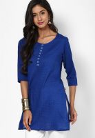 G Blue Solid Kurtis