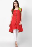 G Red Solid Kurta