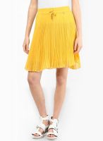 Gas Yellow Flared Skirt