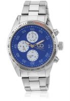 Gio Collection Ad-0060-B Silver/Blue Chronograph Watch
