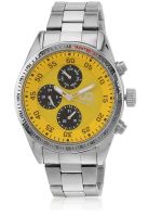 Gio Collection Ad-0060-C Silver/Yellow Chronograph Watch