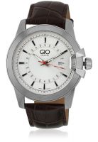Gio Collection G0066-02 Brown/White Analog Watch