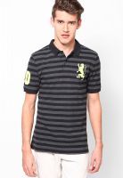 Giordano Grey Striped Polo T-Shirt