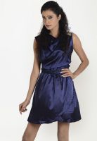 Globus Sleeve Less Embellished Blue Dress