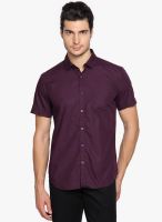 Highlander Purple Slim Fit Casual Shirt