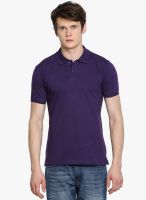 Highlander Purple Solid Polo TShirt