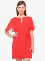 ITI Red Solid Dress