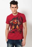 Avengers Red Printed Round Neck T-Shirts