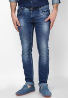 Lawman Pg3 Blue Solid Slim Fit Jeans