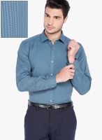 Mark Taylor Blue Check Slim Fit Formal Shirt