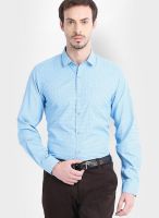 Mark Taylor Blue Check Slim Fit Formal Shirt