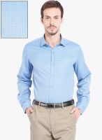 Mark Taylor Blue Checks Slim Fit Formal Shirt