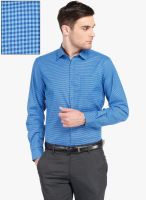 Mark Taylor Blue Checks Slim Fit Formal Shirt