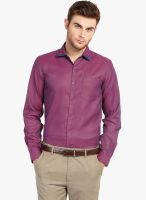 Mark Taylor Pink Solid Slim Fit Formal Shirt