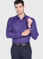 Mark Taylor Purple Check Slim Fit Formal Shirt