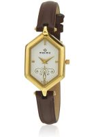 Maxima Gold 27921Lmly Brown/White Analog Watch