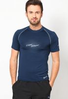 Maxxport Blue Graphic Round Neck T-Shirts