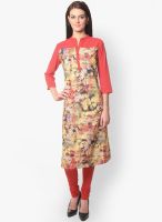 Meira Red Printed Dress