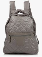 Miss Bennett London Grey Quilted Large Backpack