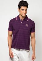 Monteil & Munero Purple Striped Polo T-Shirts