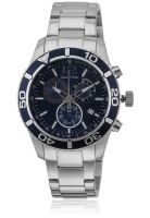 Nautica Nta16665G Silver/Blue Chronograph Watch