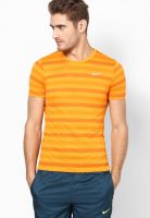 Nike Orange Running Round Neck T-Shirt