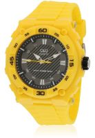 Q&Q Gw79J009Y Yellow/Black Analog Watch