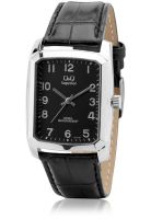 Q&Q P332J305Y Black/White Analog Watch