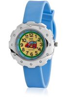 Q&Q Q765J303Y Sky Blue/Yellow Analog Watch