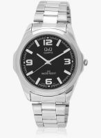 Q&Q Vp47j015y-Sor Silver/Black Analog Watch