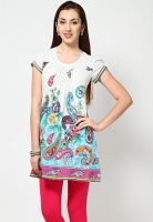 Rain & Rainbow Blue Printed Kurtis