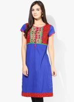 Rangmanch By Pantaloons Blue Printed Kurta