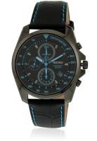 Seiko Sndd71P1 Black/Blue Chronograph Watch