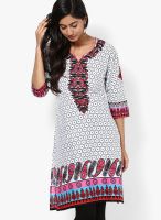 Shree White Printed Kurtis