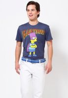 The Simpsons Dark Grey Printed Round Neck T-Shirts