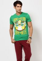 The Simpsons Green Printed Round Neck T-Shirts