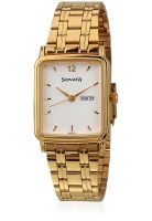 Sonata Classic Nc1188Ym01-Sn242A Gold/White Analog Watch