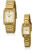 Sonata Metal Strap Nd70088014Ym01 Gold/White Analog Watch