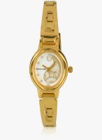 Sonata Wedding Collection 8085Ym02 Gold/White Analog Watch