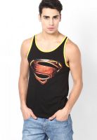 Superman Black Printed Round Neck T-Shirts