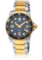 Swiss Eagle Se-9007-88 Golden/Blue Analog Watch