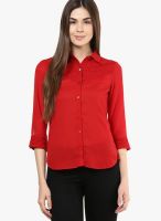 The Vanca Red Solid Shirt