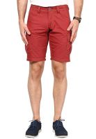 The Vanca Solid Red Shorts