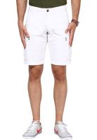 The Vanca Solid White Shorts