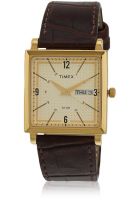 Timex Ti000T214 Brown/Golden Analog Watch
